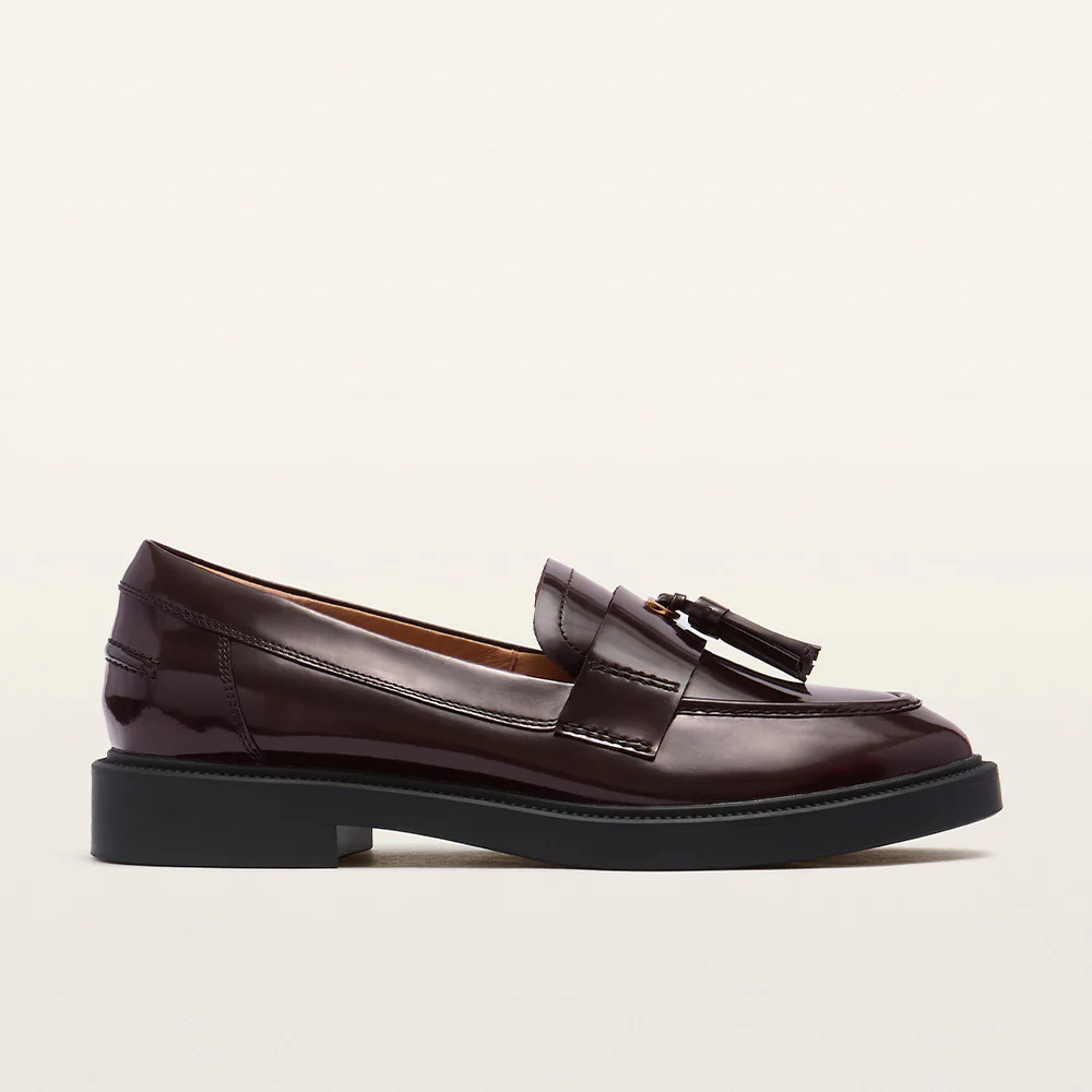 Octavia Black Cherry Shine Dress Flats | FRANKIE4 | FRANKIE4