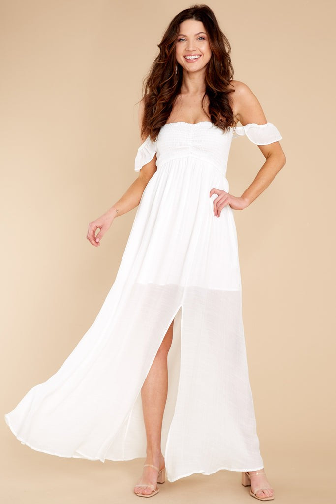 Want Me Back White Maxi Dress | Red Dress 