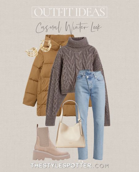 Winter Outfit Ideas ❄️ Casual Winter Look
A winter outfit isn’t complete without a cozy coat and neutral hues. These casual looks are both stylish and practical for an easy and casual winter outfit. The look is built of closet essentials that will be useful and versatile in your capsule wardrobe. 
Shop this look 👇🏼 ❄️ ⛄️ 

Tags: puffer jacket outfit, agolde jeans outfit, Cable knit sweater, Chelsea boots, Kate spade bag, Abercrombie and Fitch, mango


#LTKGiftGuide #LTKSeasonal #LTKHoliday