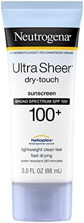 Neutrogena Ultra Sheer Dry-Touch Water Resistant and Non-Greasy Sunscreen Lotion with Broad Spect... | Amazon (US)