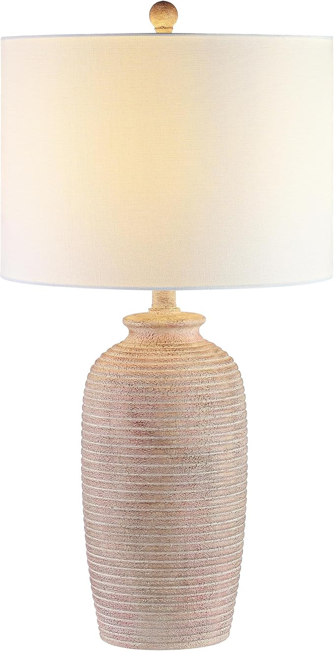 SAFAVIEH Lighting Collection Kensen Farmhouse Sandy Pearl 27-inch Bedroom Living Room Home Office... | Amazon (US)