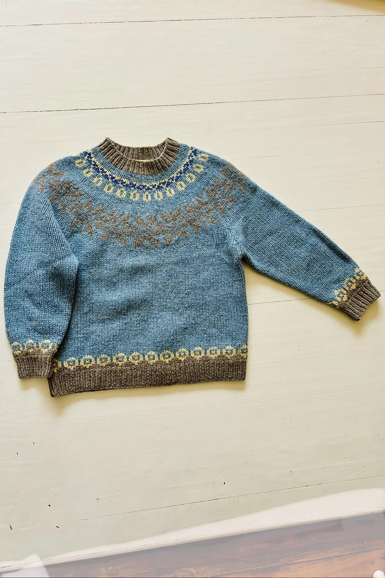 Vintage Hand Knit Fair Isle Sweater Selected By Atlantic Vintage | Free People (Global - UK&FR Excluded)