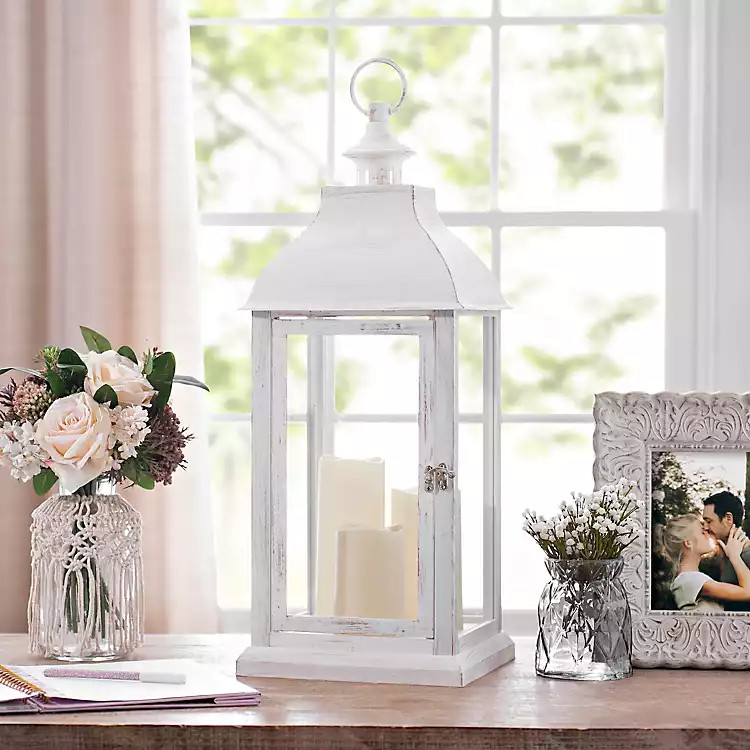 White LED Pillar Candle Lantern | Kirkland's Home