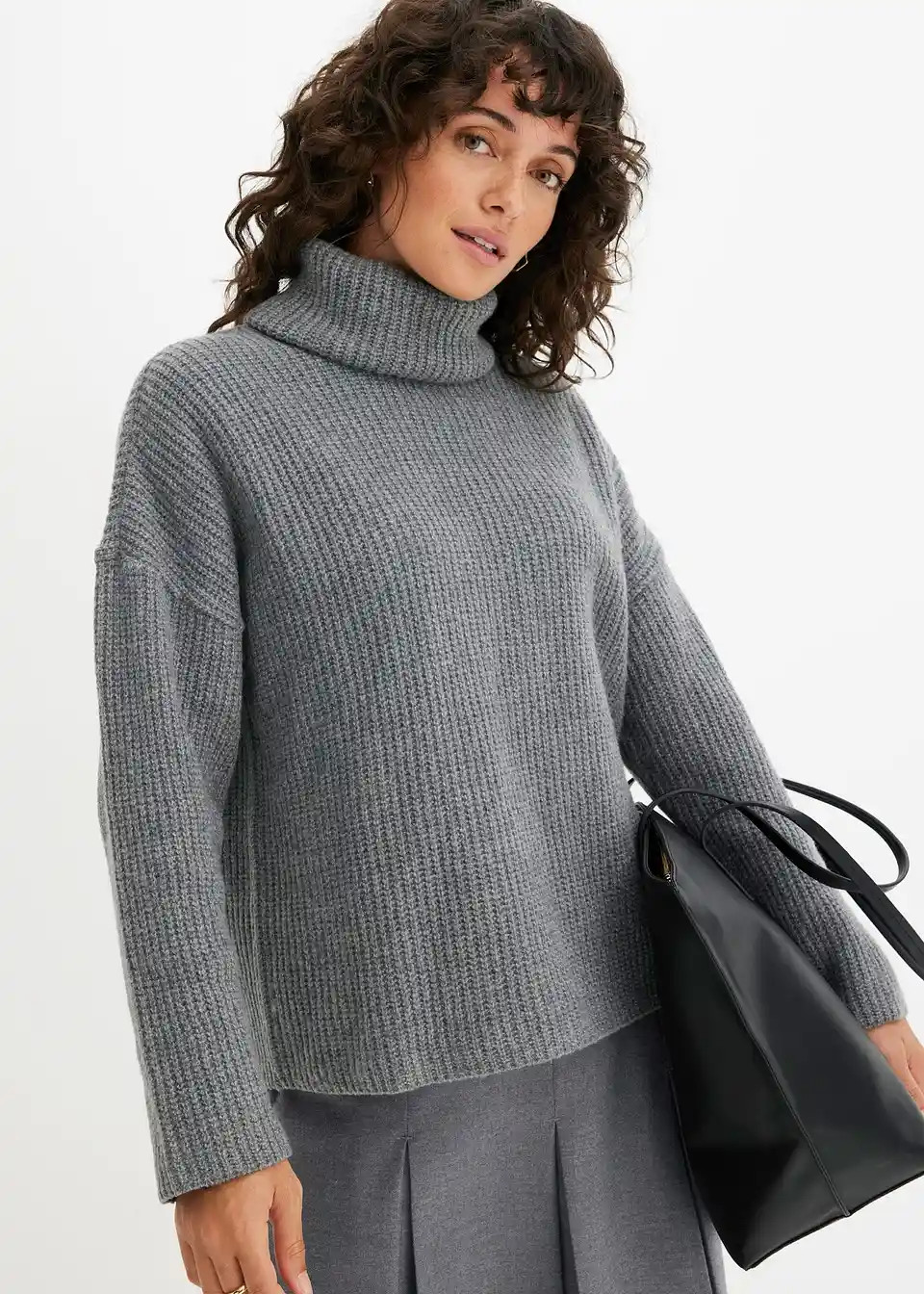 Gerippter Rollkragenpullover | Bonprix DE