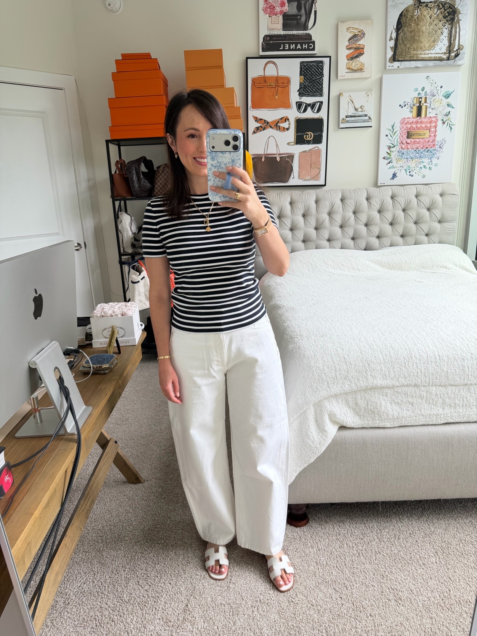 Stripes for summer with my @Veronica Beard tee and white denim

#LTKootd #LTKSeasonal