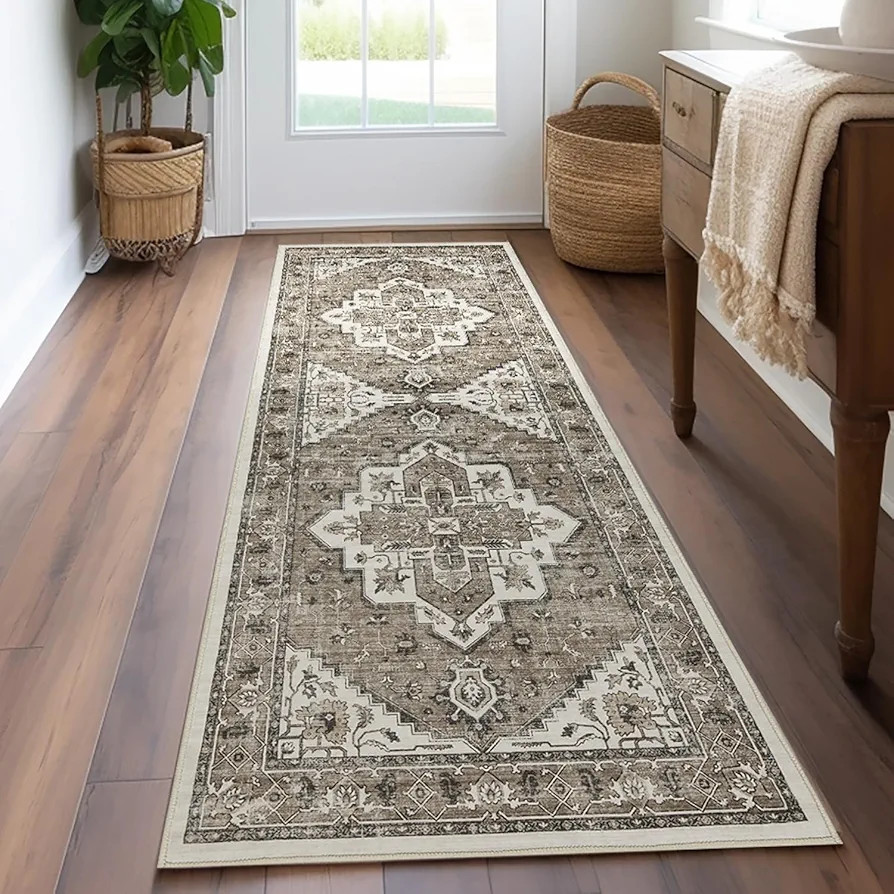jinchan Boho Runner Rug 2x7 Tribal Low Pile Kitchen Runner Rug Washable Rug Stain Resistant Non S... | Amazon (US)