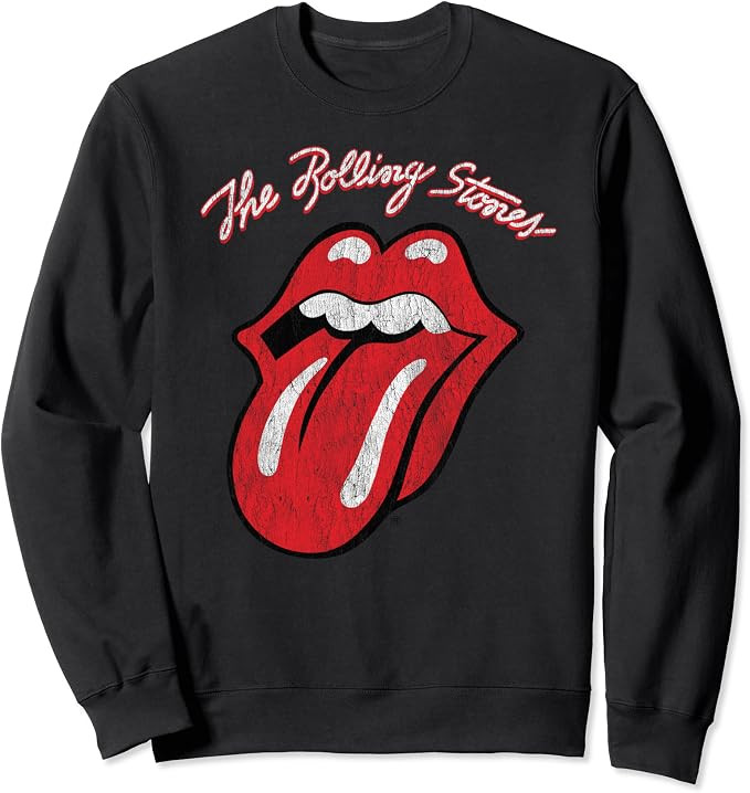 The Rolling Stones Script Tongue Logo Sweatshirt | Amazon (US)