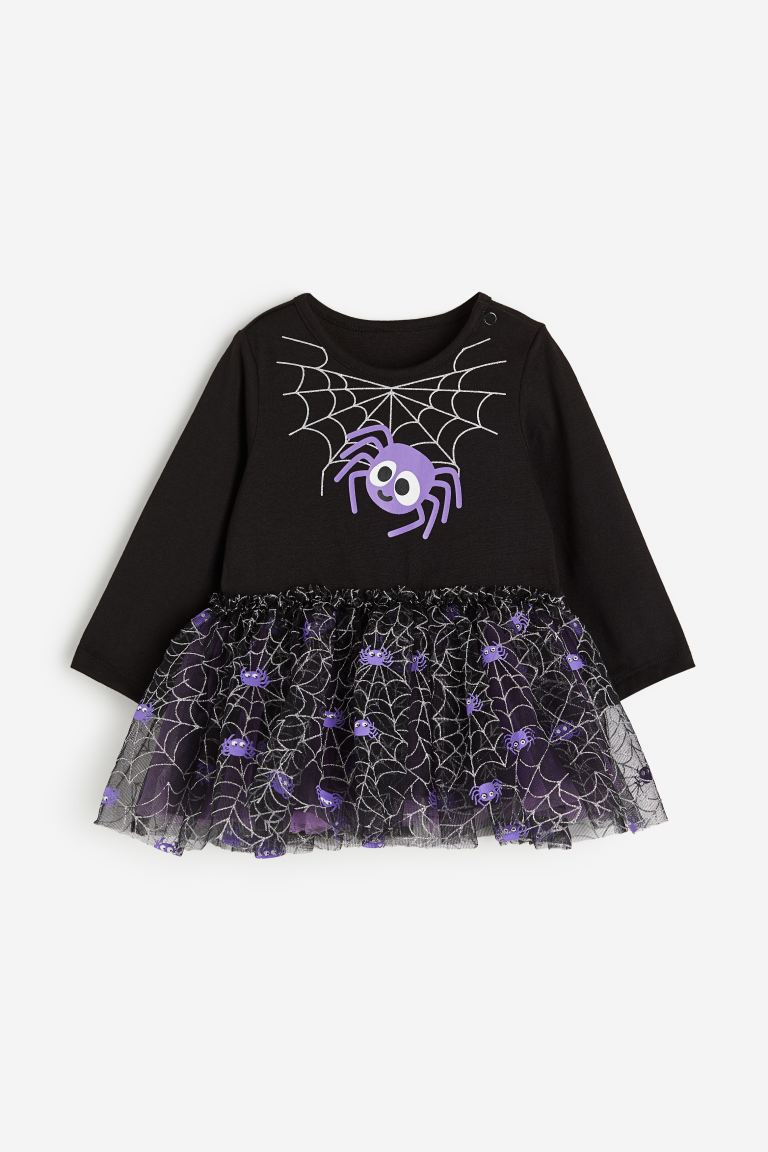 Costume Dress - Long sleeve - Black/spiders - Kids | H&M US | H&M (US + CA)