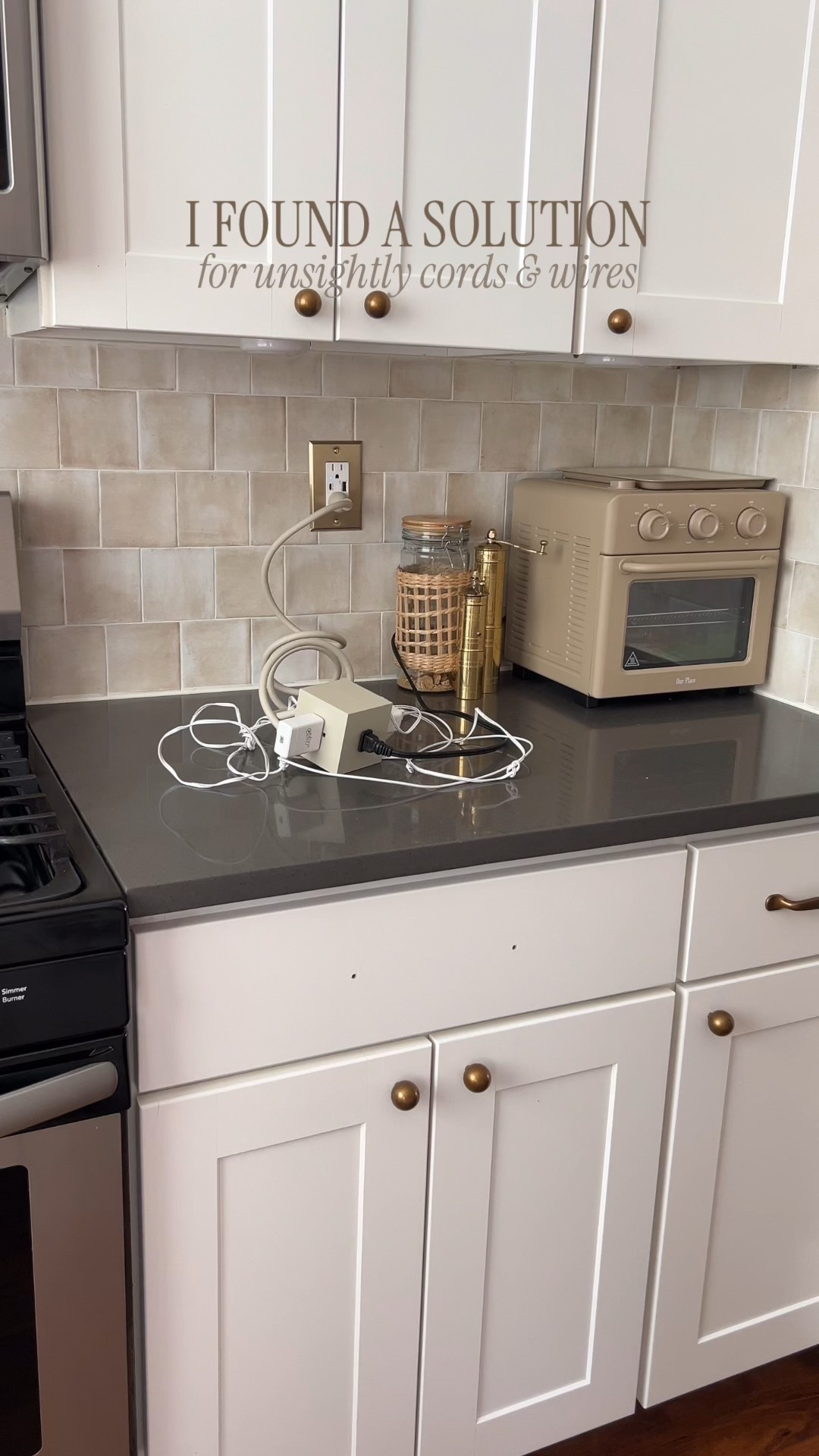 Ugly cords and wires be gone! 

comment PRETTY and I’ll send you the 🔗 (if you’re not following me @bymeghang the link won’t go through - follow first then comment!) 

The cords and wires to charge all of our devices and things on the kitchen counter were driving me MAD! This pretty box that hides them made my day :) 

#homedecor #LTKhome #homehacks 

#LTKHome