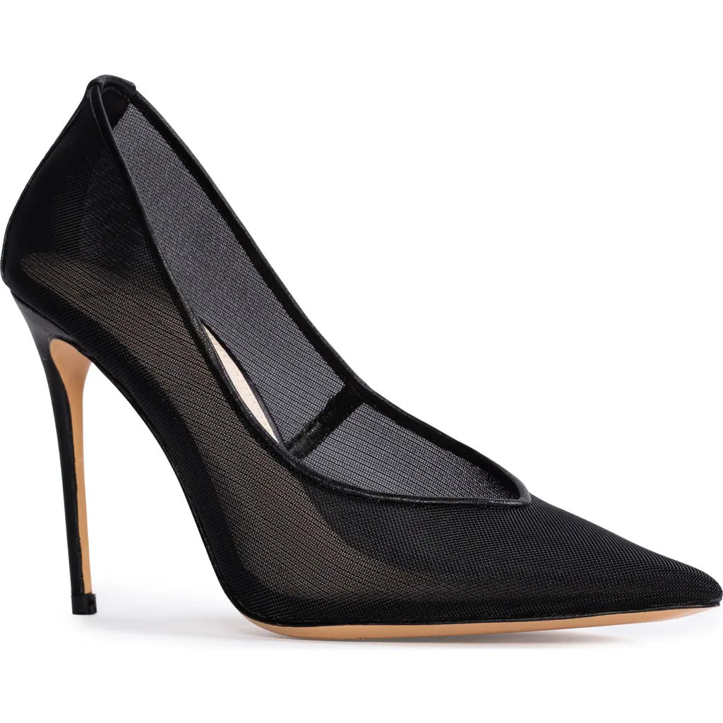 BLACK SUEDE STUDIO Clio Pointed Toe Pump in Black Mesh at Nordstrom, Size 7.5Us | Nordstrom
