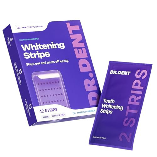 DRDENT Purple Teeth Whitening Strips 21 Treatments - Safe for Enamel - Non Sensitive Teeth Whitening - Whitening Without Any Harm - Pack of 42 Strips | Amazon (US)