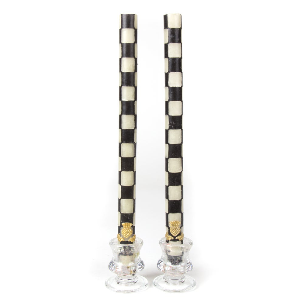 Check Black &amp; Ivory Dinner Candles, Set of 2 | MacKenzie-Childs