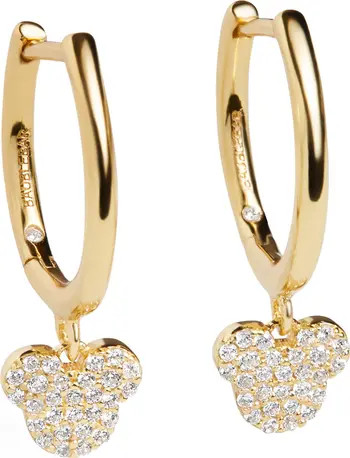 x Disney Mickey Drop Huggie Hoop Earrings | Nordstrom
