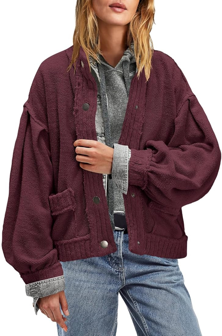 SENSERISE Womens Cardigan Sweaters Knitted Button Down Cardigans Casual Long Sleeve Outwear Winte... | Amazon (US)