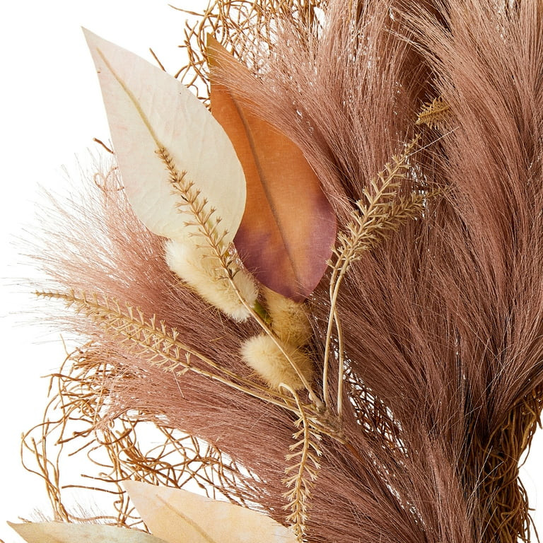 Polyester Pampas Grass Wreath, 24", Fall by Way To Celebrate - Walmart.com | Walmart (US)