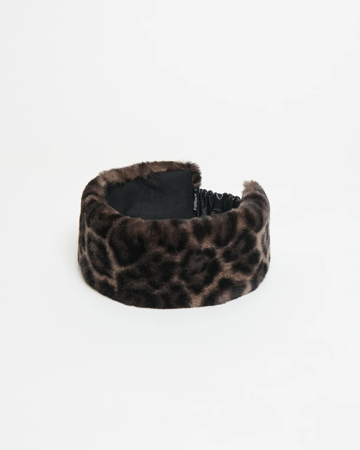 Eleni Faux Fur Head Warmer in Dark Leopard | Apparis