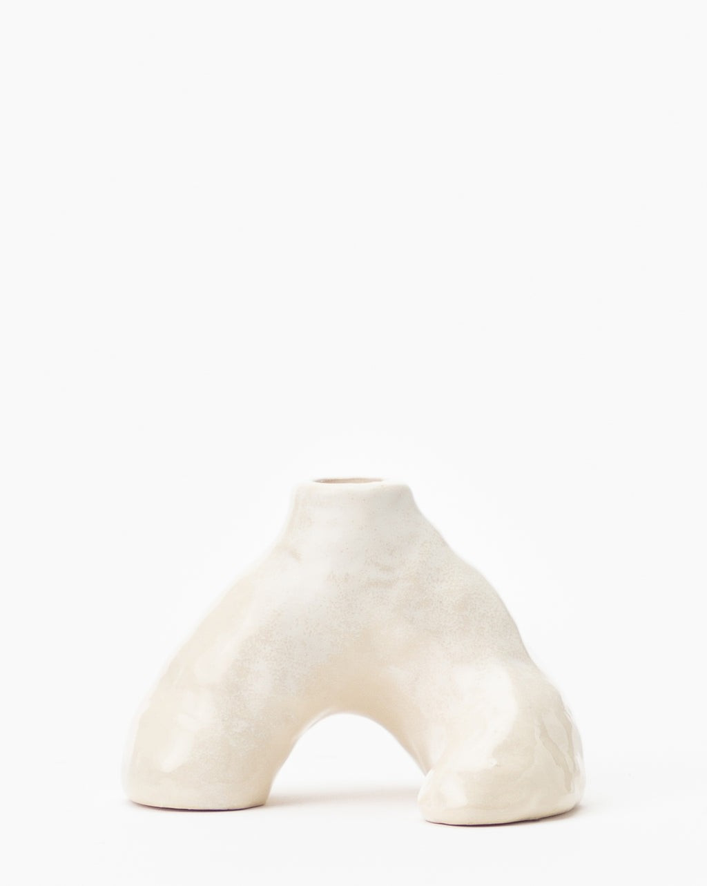 White Ceramic Candle Holder | McGee & Co.