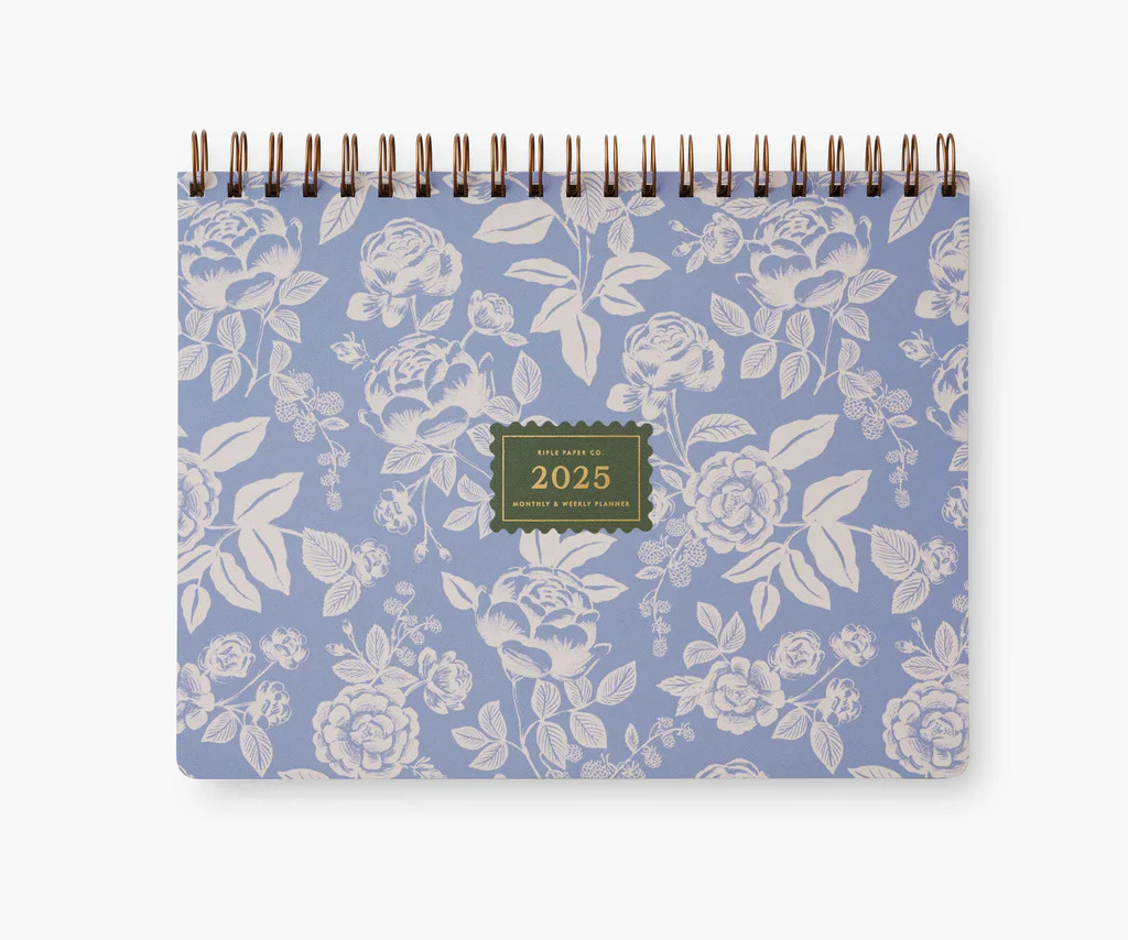 2025 12-Month Top Spiral Planner - English Rose | Rifle Paper Co.