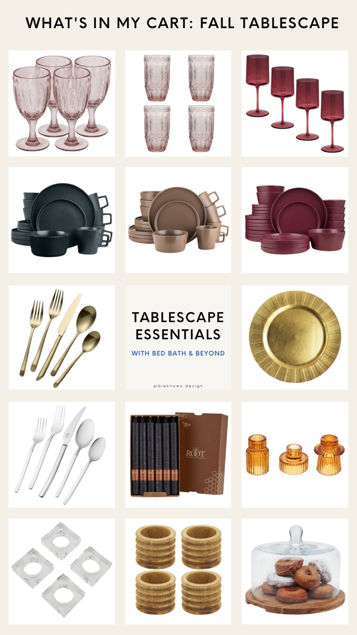 Bed Bath & Beyond Tablescaping Essentials 

#LTKHoliday #LTKHome #LTKSeasonal