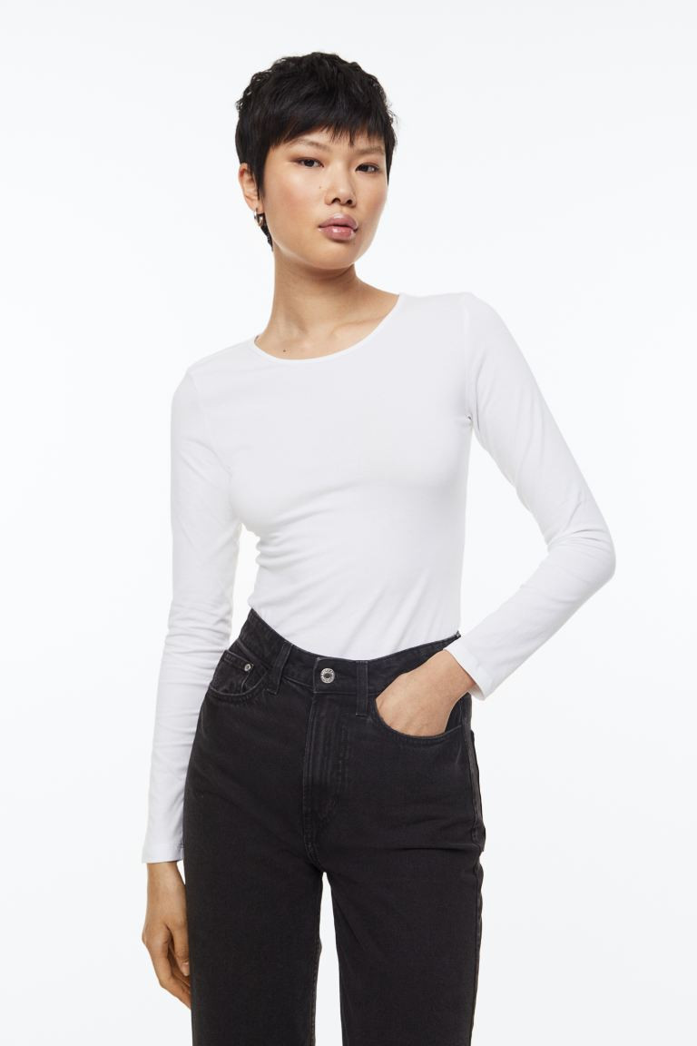 Long-sleeved Jersey Top | H&M (US + CA)
