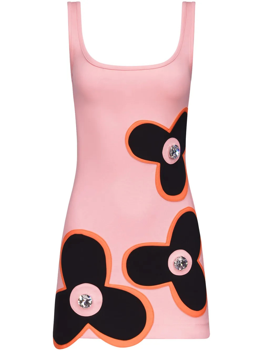 AREA floral-intarsia Mini Dress - Farfetch | Farfetch Global