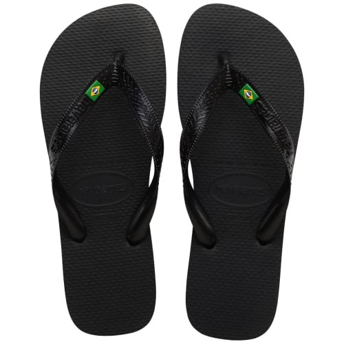 Havaianas Men's Brazil Flip Flop Sandal, Black, 9-10 M US | Amazon (US)