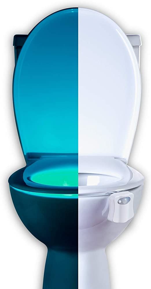 RainBowl Toilet Bowl Night Light with Motion Sensor - LED Bathroom Light, Funny Christmas Gifts I... | Amazon (US)