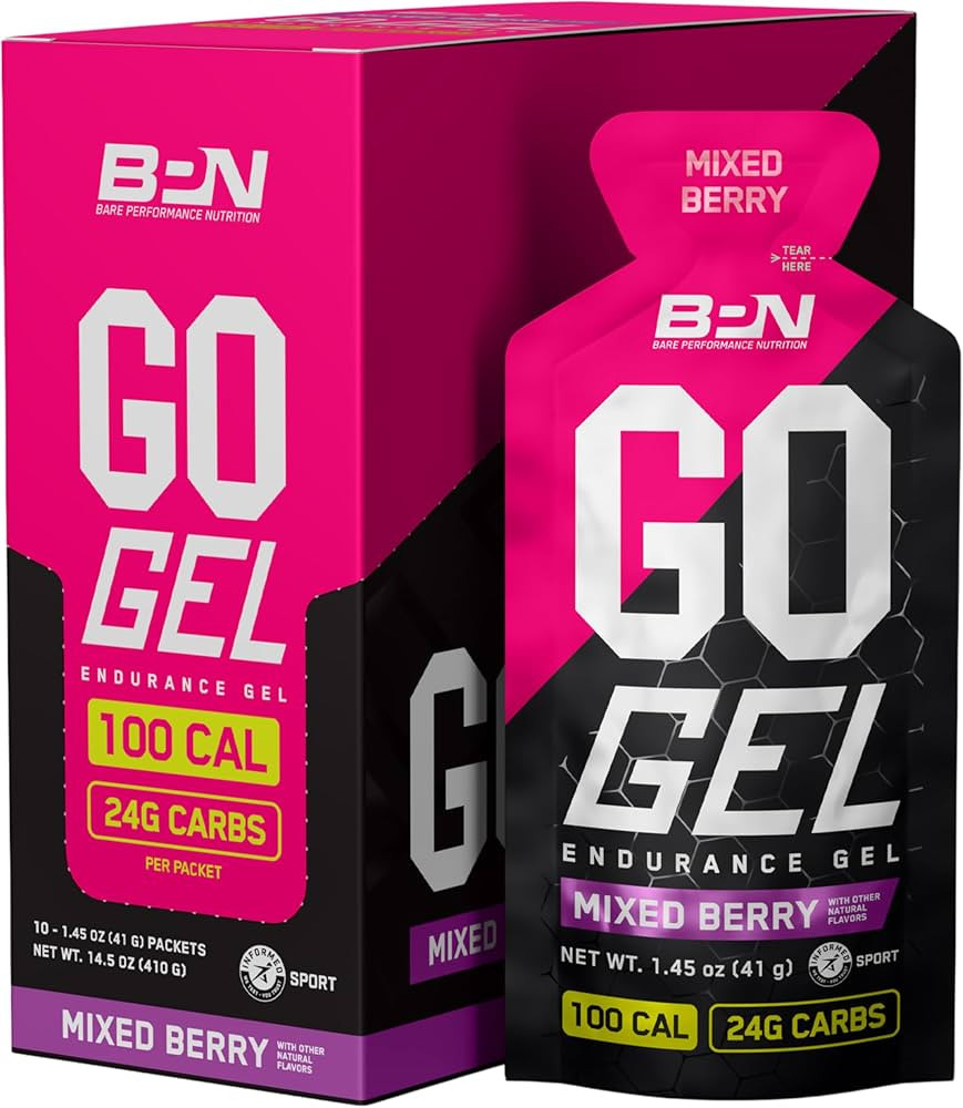 BARE PERFORMANCE NUTRITION, BPN Go Gel Endurance Gel, Vegan + Gluten Free Running Gel with 24g of... | Amazon (US)