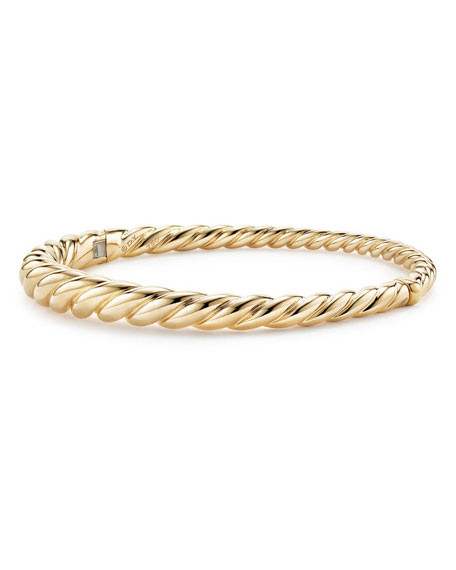 David Yurman 6mm Pure Form 18K Cable Bracelet, Size M | Neiman Marcus