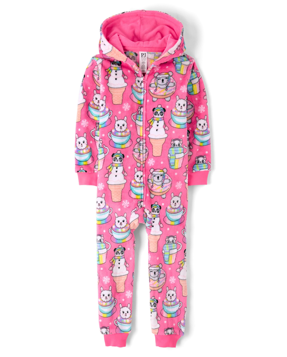 Girls Winter Dessert One Piece Pajamas - Cozy Fleece - pink | The Children's Place