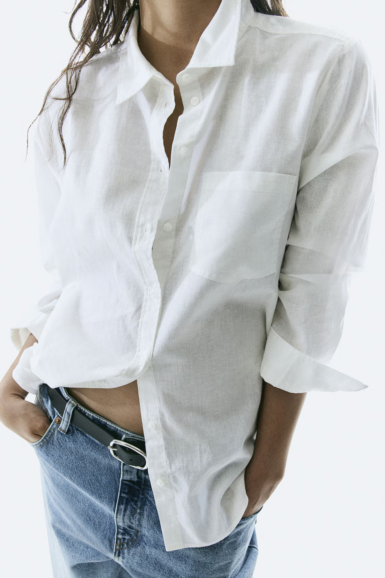 Linen-blend shirt | H&M (UK, MY, IN, SG, PH, TW, HK)