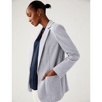 M&S Womens Jersey Single Breasted Blazer - 8 - Charcoal, Charcoal,Oatmeal,Black | Marks & Spencer (UK)