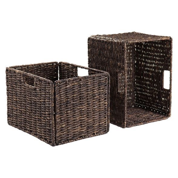 2pc Granville Tall Baskets Chocolate - Winsome | Target