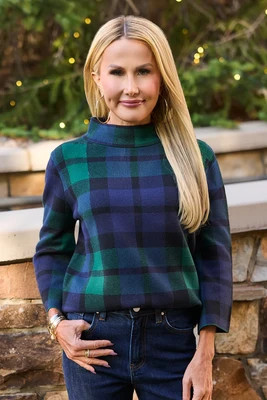Jackie Black Watch Plaid Knit Sweater | Avara