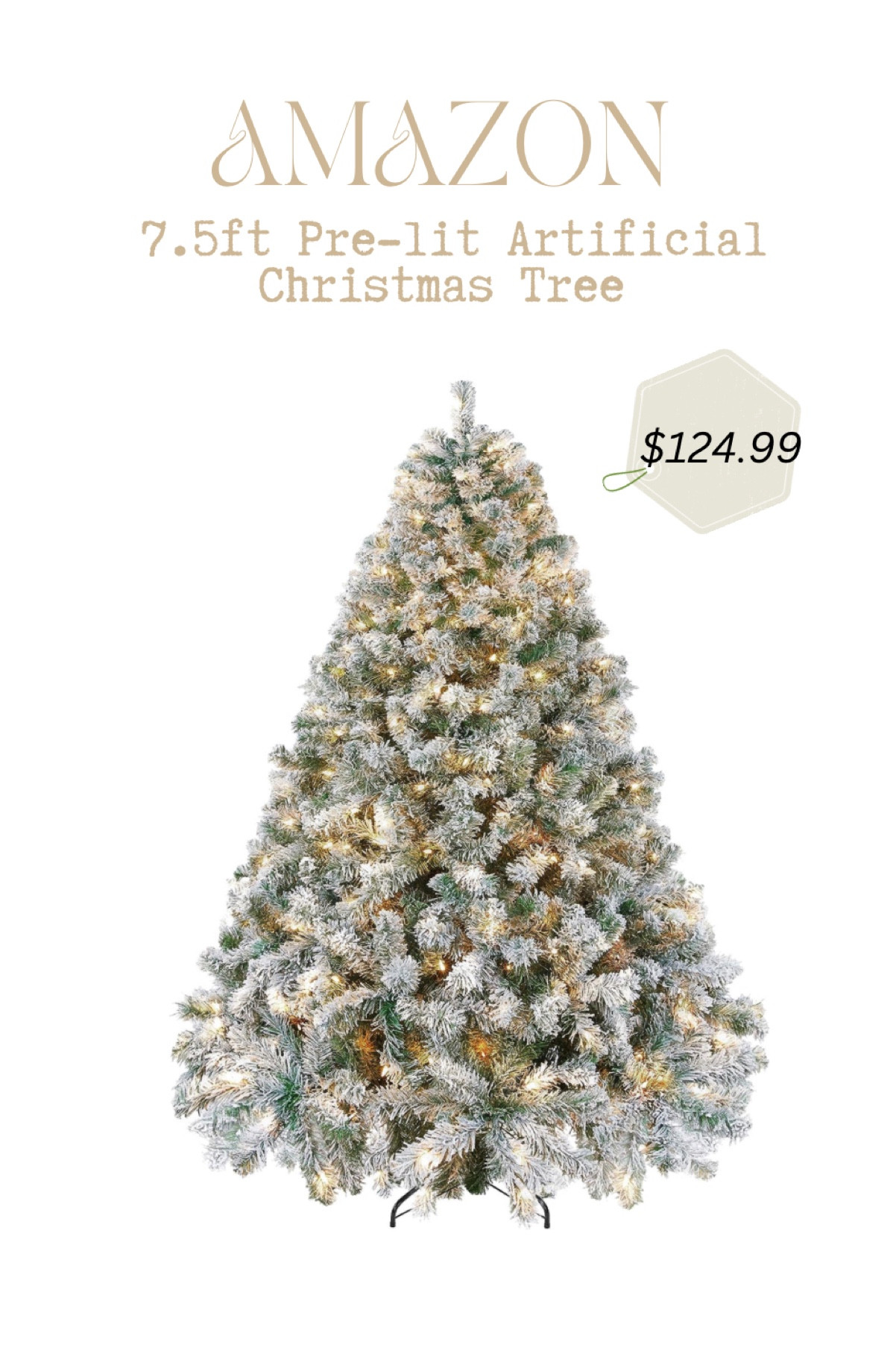 7.5ft Pre-lit Artificial Christmas Tree with Incandescent Warm White Lights, Snow Flocked Full Prelighted Xmas Tree with 1272 Branch Tips, 550 Incandescent Lights & Foldable Stand. 





Fall Outfits
Halloween
Fall Wedding Guest
jeans
Fall Decor
Family Photos
Boots
Maternity
Coffee Table

#LTKHolidaySale #LTKxPrime #LTKHoliday