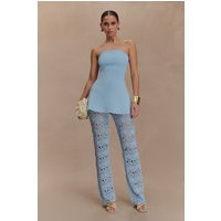 Trena Crochet Knit Pants / Sky Blue | MESHKI | XXS | MESHKI US