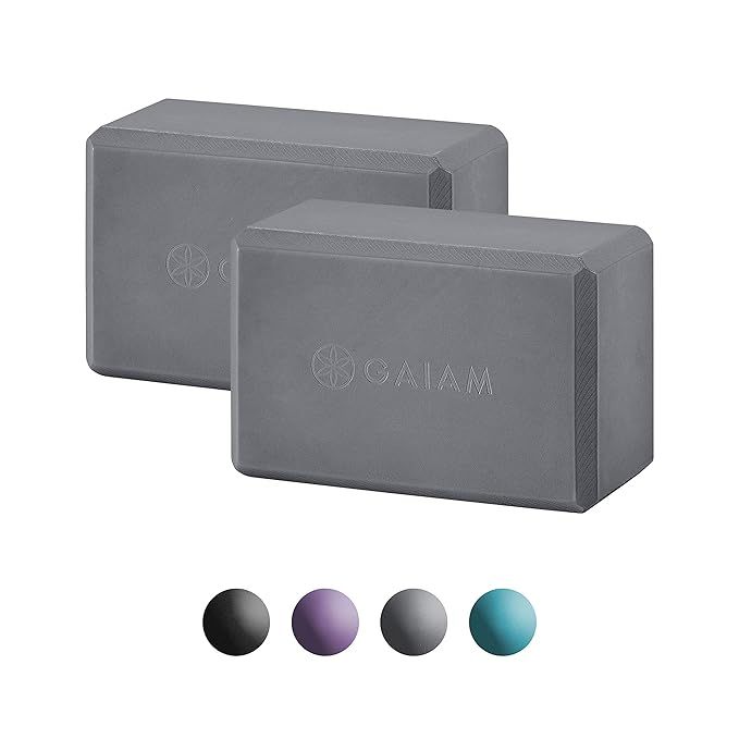Gaiam Essentials Yoga Block (Set of 2) - Supportive Latex-Free EVA Foam Soft Non-Slip Surface for... | Amazon (US)