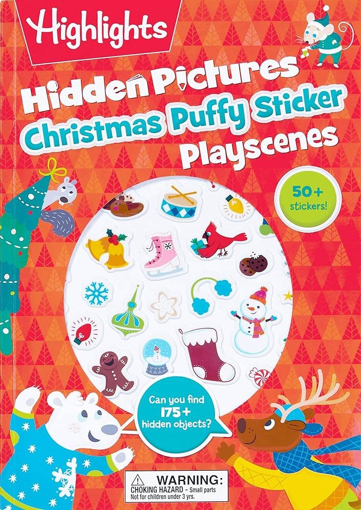 Christmas Hidden Pictures Puffy Sticker Playscenes (Highlights Puffy Sticker Playscenes) | Amazon (US)