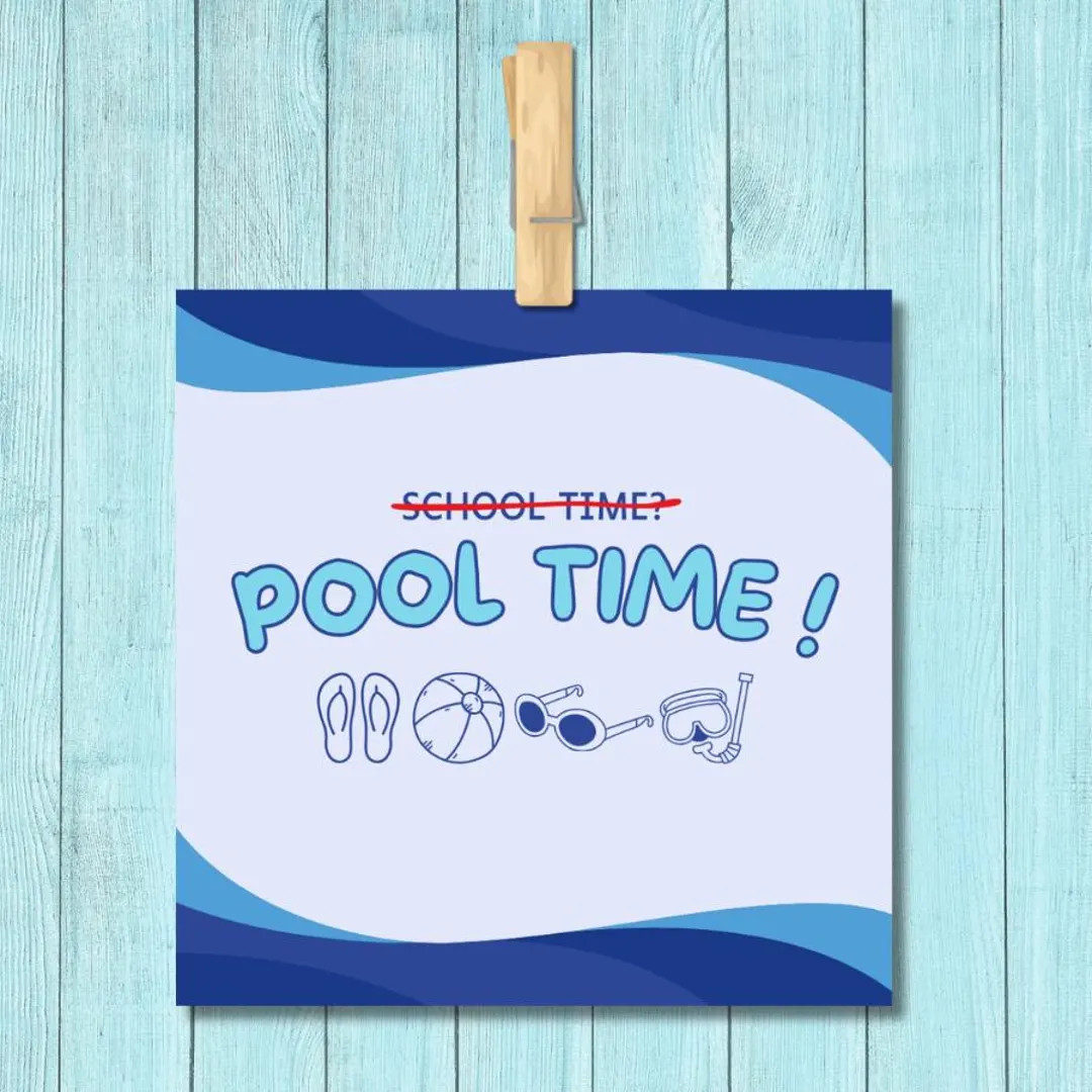 Pool Time Gift Tag | Summertime Party Favor | Flip Flops, Beach Ball (digital Download) - Etsy | Etsy (Global)
