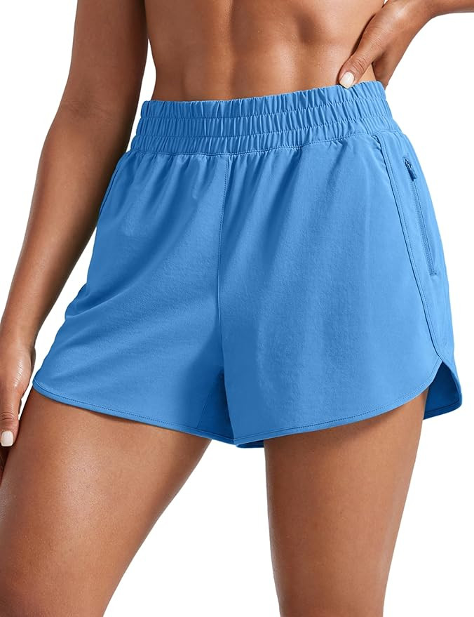 CRZ YOGA Dolphin Athletic Shorts for Women 3" - High Waisted Quick Dry for Running Workout Gym Tr... | Amazon (US)