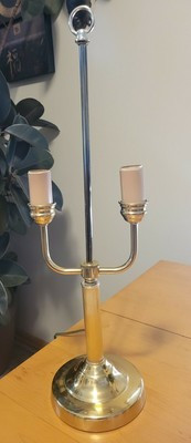 Vintage French Double Candlestick Bouillotte Style Brass Table Lamp 22" No Shade  | eBay | eBay US
