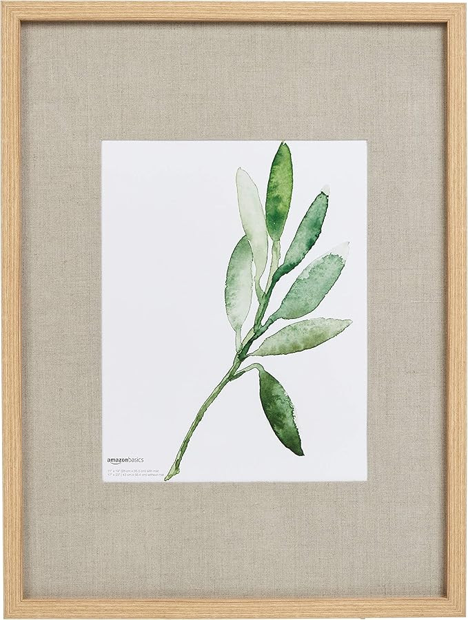 AmazonBasics Gallery Wall Frame - 17" x 23" for 11" x 14" Display, Natural | Amazon (US)