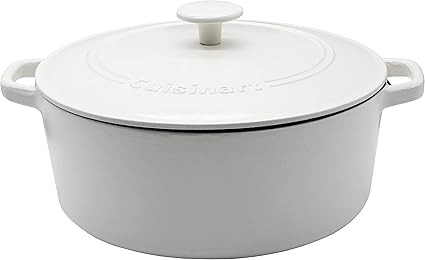 Cuisinart Cast Iron Casserole, Snow White, 7-Quart | Amazon (US)