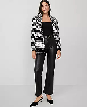 The Ankle Boot Faux Leather Pant | Ann Taylor (US)