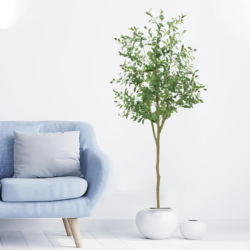 Artificial Olive Tree, 5Ft Faux Olive Tree, Tall Artificial Tree Indoor Outdoor, Potted Silk Plan... | Walmart (US)
