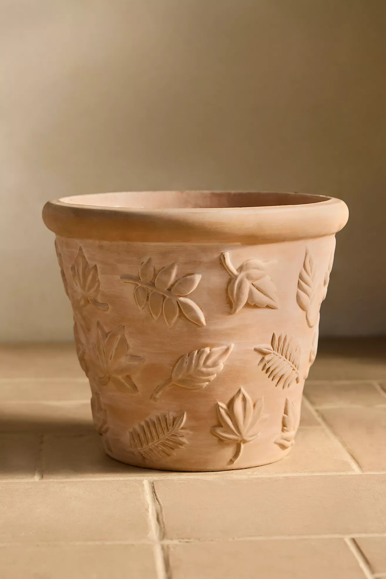 Leafy Concrete Planter | Anthropologie (US)