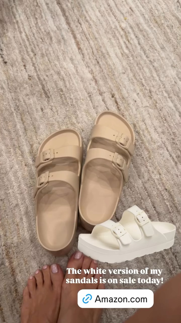 The white version of my sandals is on sale today!  

 #LTKgrwm #LTKootd