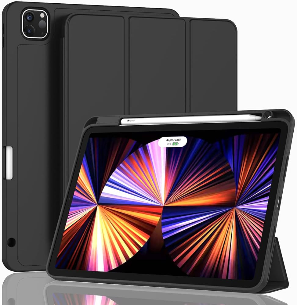 ZryXal New iPad Pro 11 Inch Case 2022(4th Gen)/2021(3rd Gen)/2020(2nd Gen) with Pencil Holder, Sm... | Amazon (US)