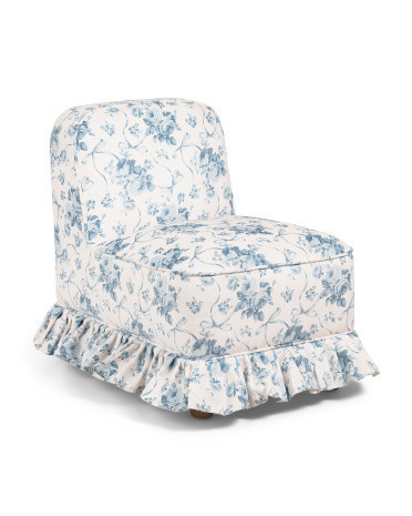 23X30 Rosalie Ruffle Bottom Accent Chair, Polyester | TJ Maxx