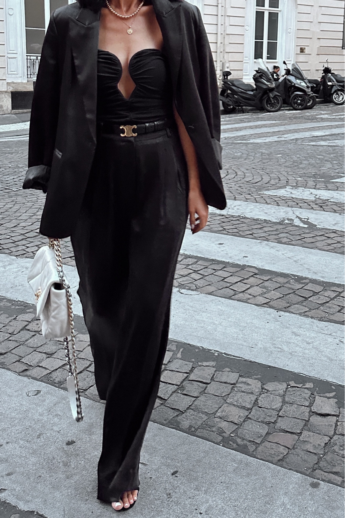 A night out in Paris✨ I'm just shy of 5-7" wearing the size XS blazer, pants and tube top #StylinByAylin #Aylin